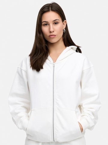 Daily Cotton Sweatjacke 'DCLUGO'‌‌‌‌ in Weiß: Vorderseite