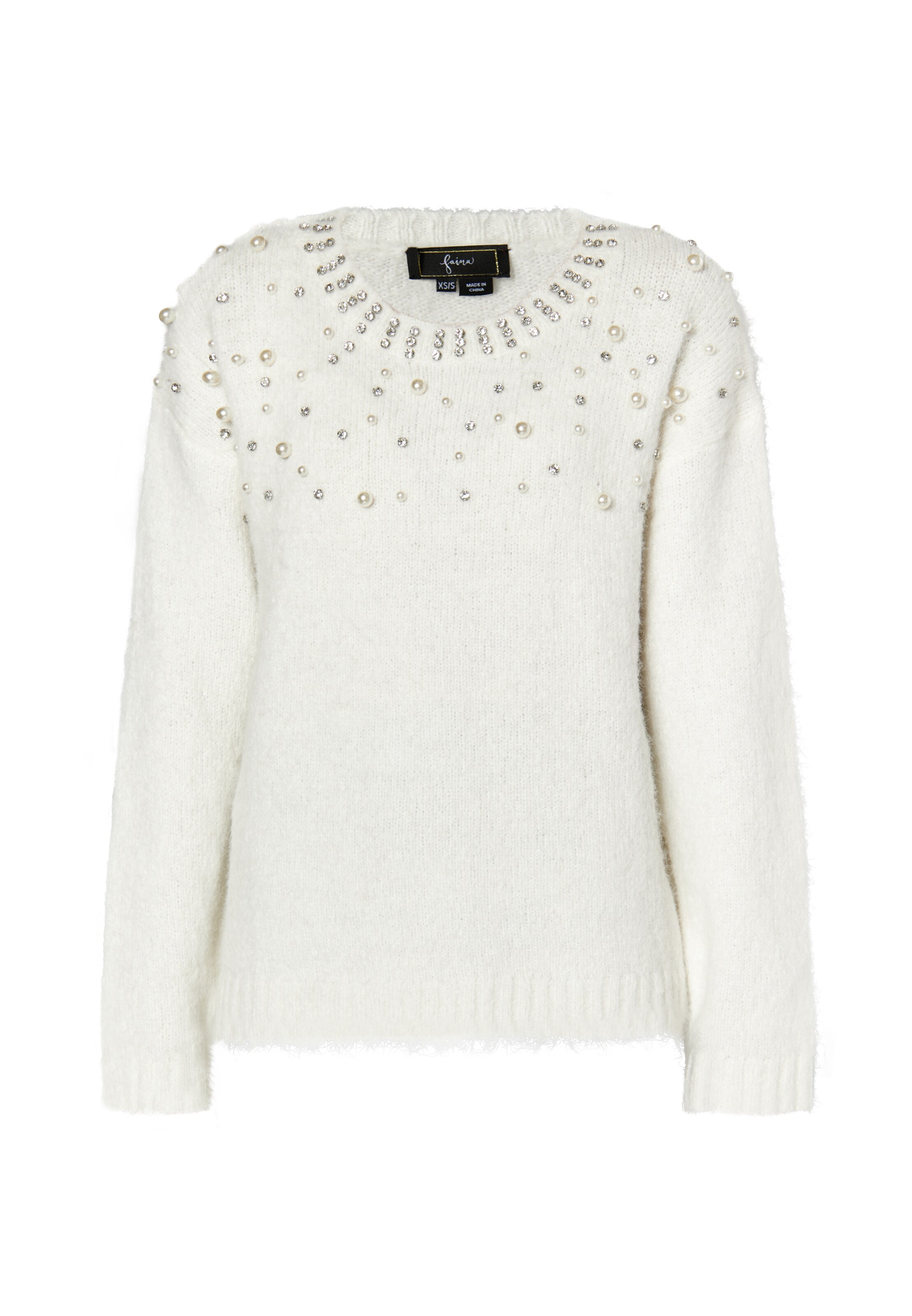 faina Πουλόβερ σε λευκό: μπροστά