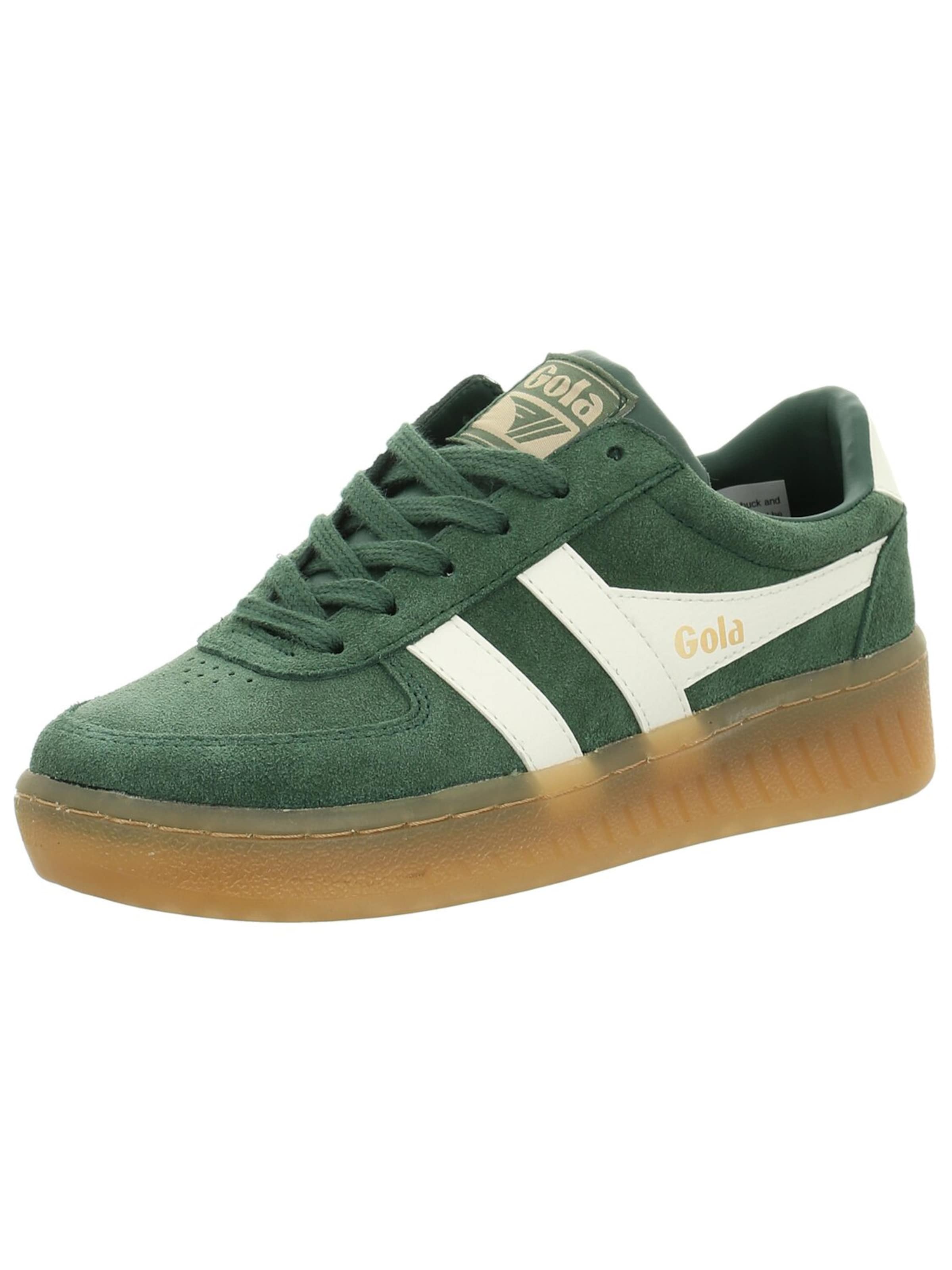 Gola Athletic Lace-Up Shoes 'Damen Sneaker CLA589-NY Rauleder in grün' in Green: front
