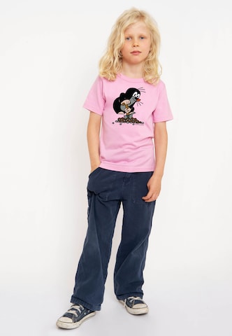 LOGOSHIRT Shirt 'Der kleine Maulwurf' in Pink