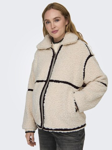 Only Maternity Winterjas 'PARIS ' in Wit: voorkant