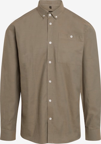 BRUUNS BAZAAR - Ajuste regular Camisa 'Cash Laurent' en verde: frente