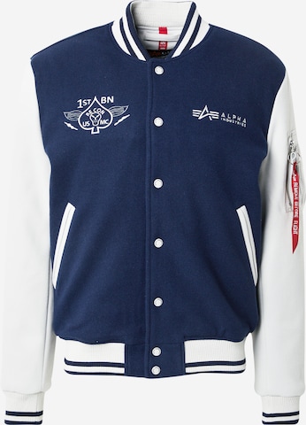 ALPHA INDUSTRIES Kurtka przejściowa 'Varsity Air Force' w kolorze niebieski: przód