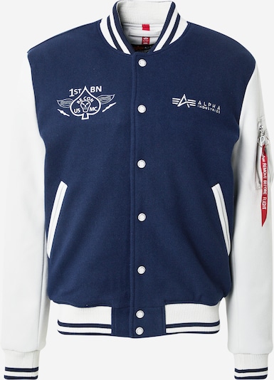 ALPHA INDUSTRIES Välikausitakki 'Varsity Air Force' värissä laivastonsininen / valkoinen, Tuotenäkymä
