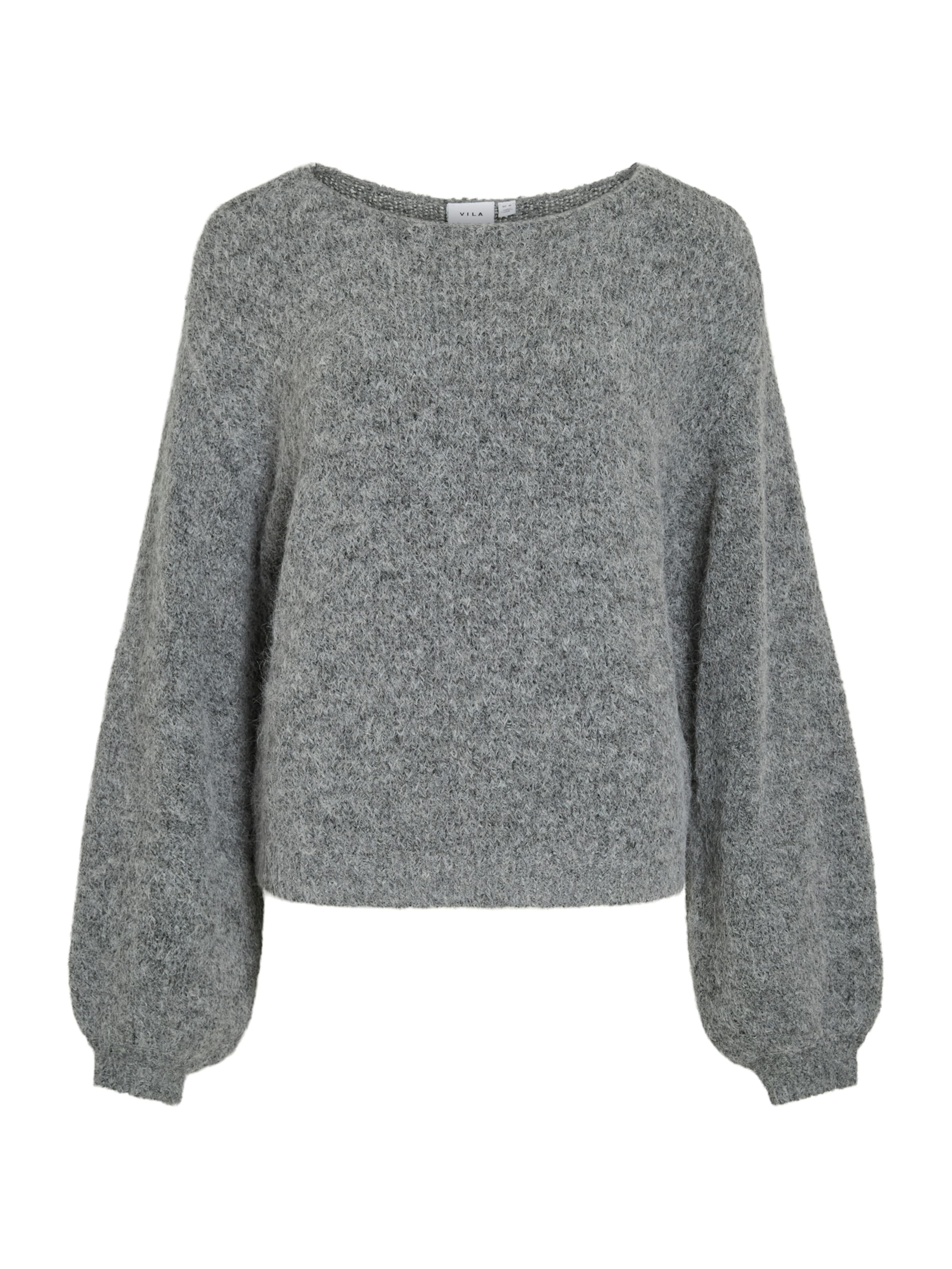 VILA Pullover 'VIMarley' in Grau: Vorderseite