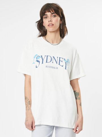 Nasty Gal - Camiseta 'Sydney' en blanco: frente