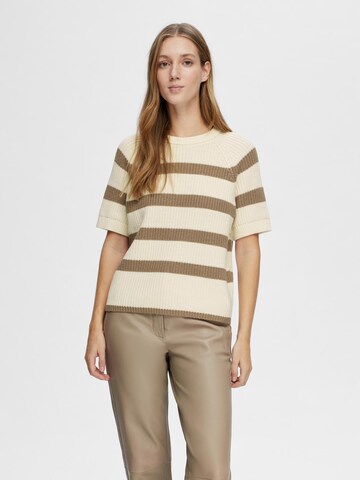 SELECTED FEMME Pullover 'BLOOMIE' i beige: forside