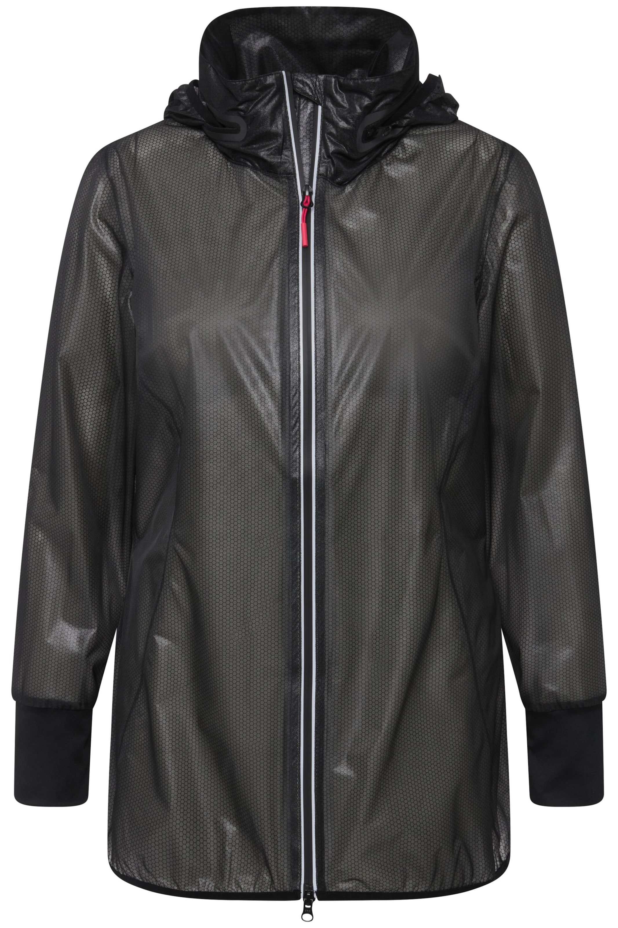 Ulla Popken Funktionsjacke in Schwarz: Vorderseite