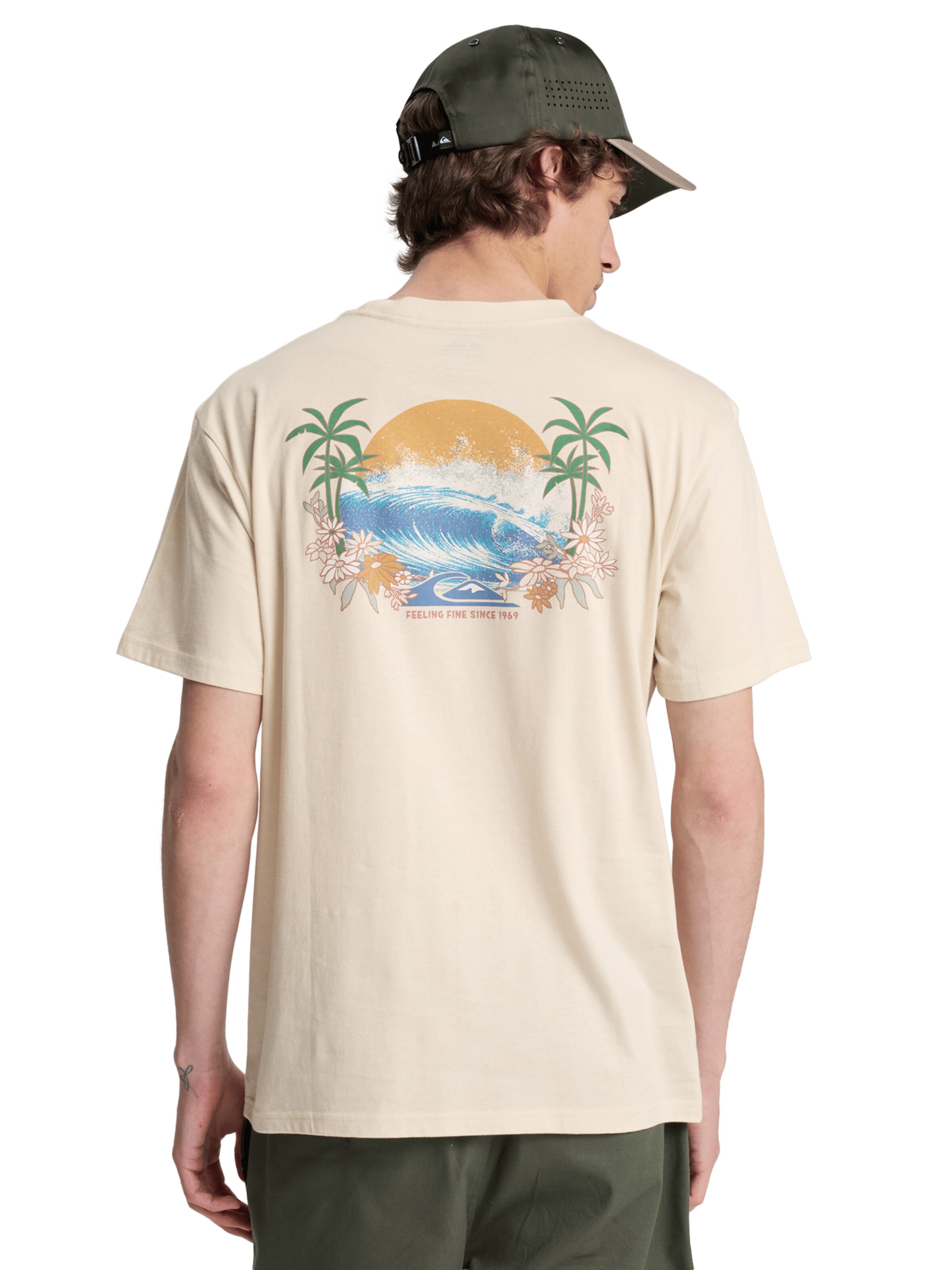 QUIKSILVER T-Shirt in Beige