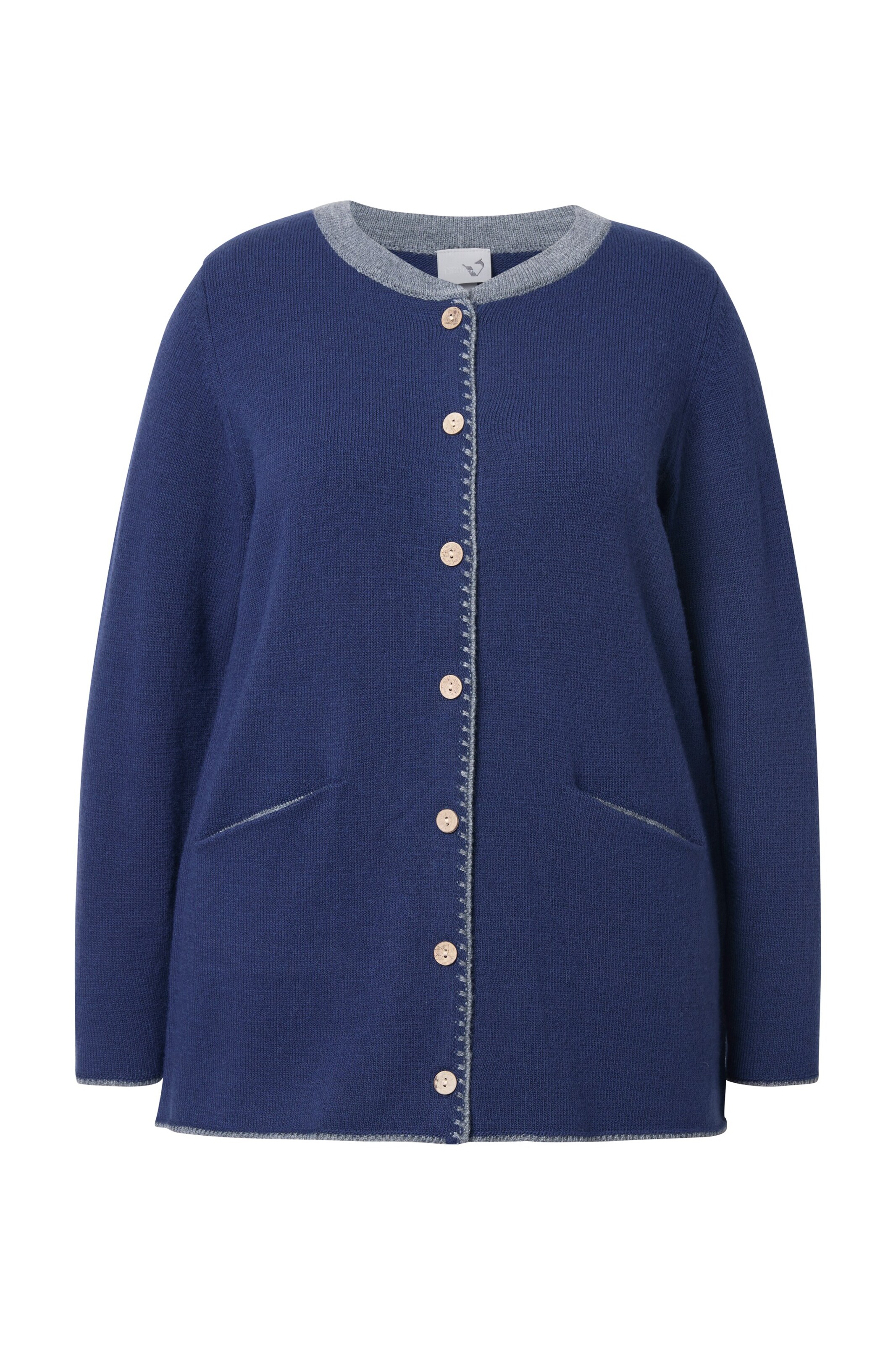 Ulla Popken Knit cardigan in Blue: front