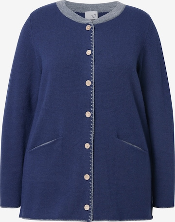 Ulla Popken Knit cardigan in Blue: front