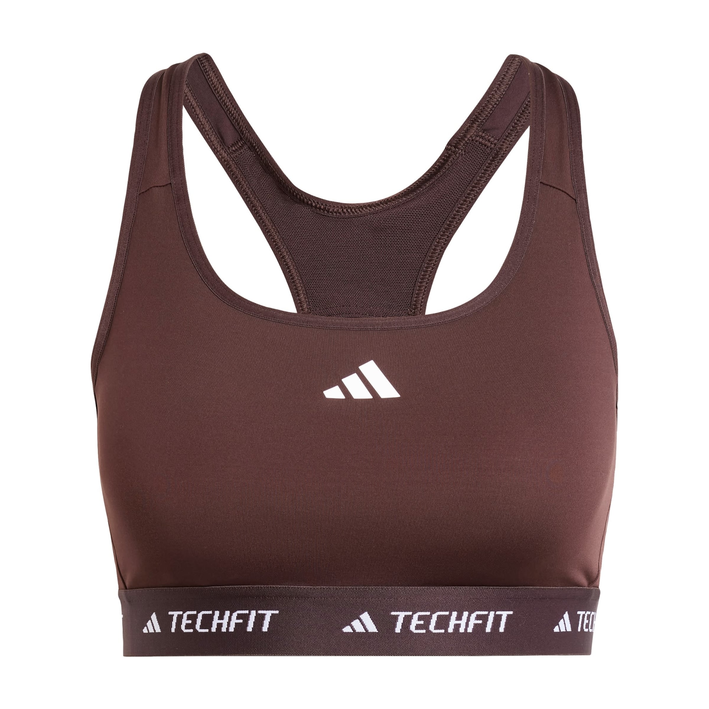 Bustino Reggiseno sportivo 'TECHFIT Medium-Support' di ADIDAS PERFORMANCE in marrone: frontale