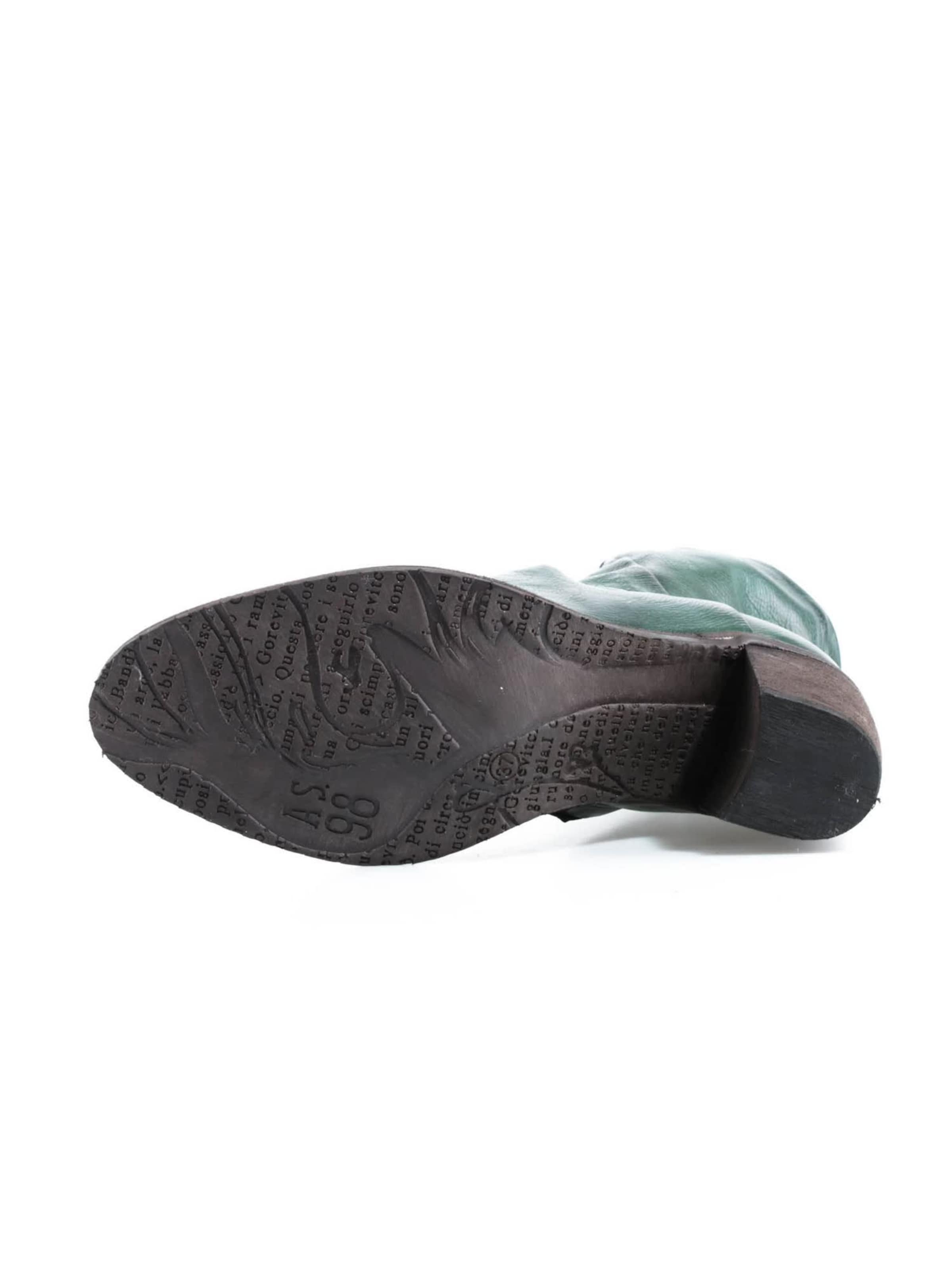 A.S.98 - Botas pelo tornozelo 'ROMY' em verde: abaixo
