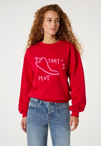 Sweat-shirt Fabienne Chapot en rouge : devant