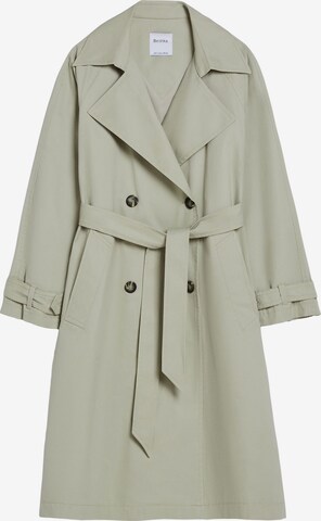 Bershka Between-seasons coat in Beige: front