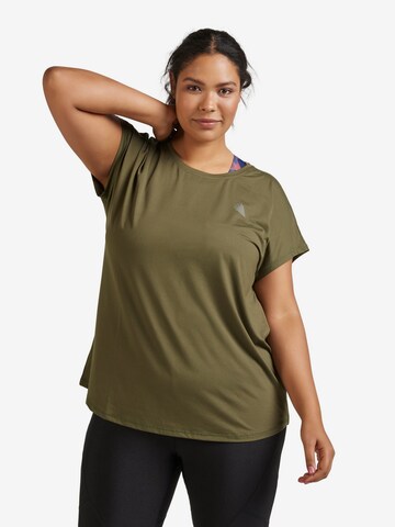 T-shirt fonctionnel Active by Zizzi en vert : devant