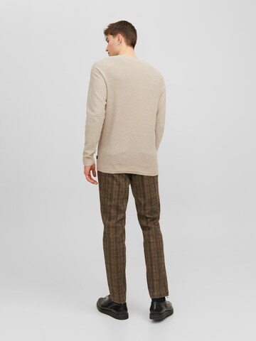 JACK & JONES Tapered Bandplooibroek 'Ace Harvey' in Bruin