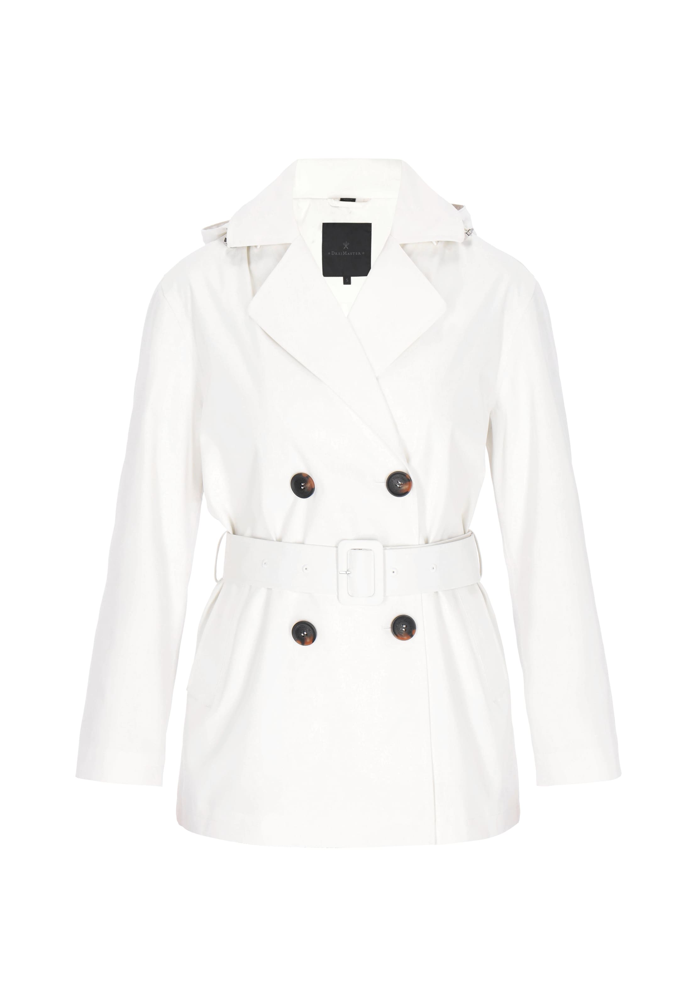 DreiMaster Klassik - Sobretudo meia-estação em branco: frente