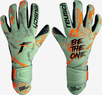 REUSCH Athletic Gloves in Green: front