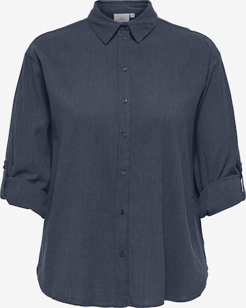 ONLY Carmakoma Blouse 'CARTIZANA' in Blauw: voorkant