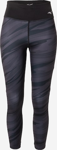 MIZUNO - Skinny Pantalón deportivo en negro: frente