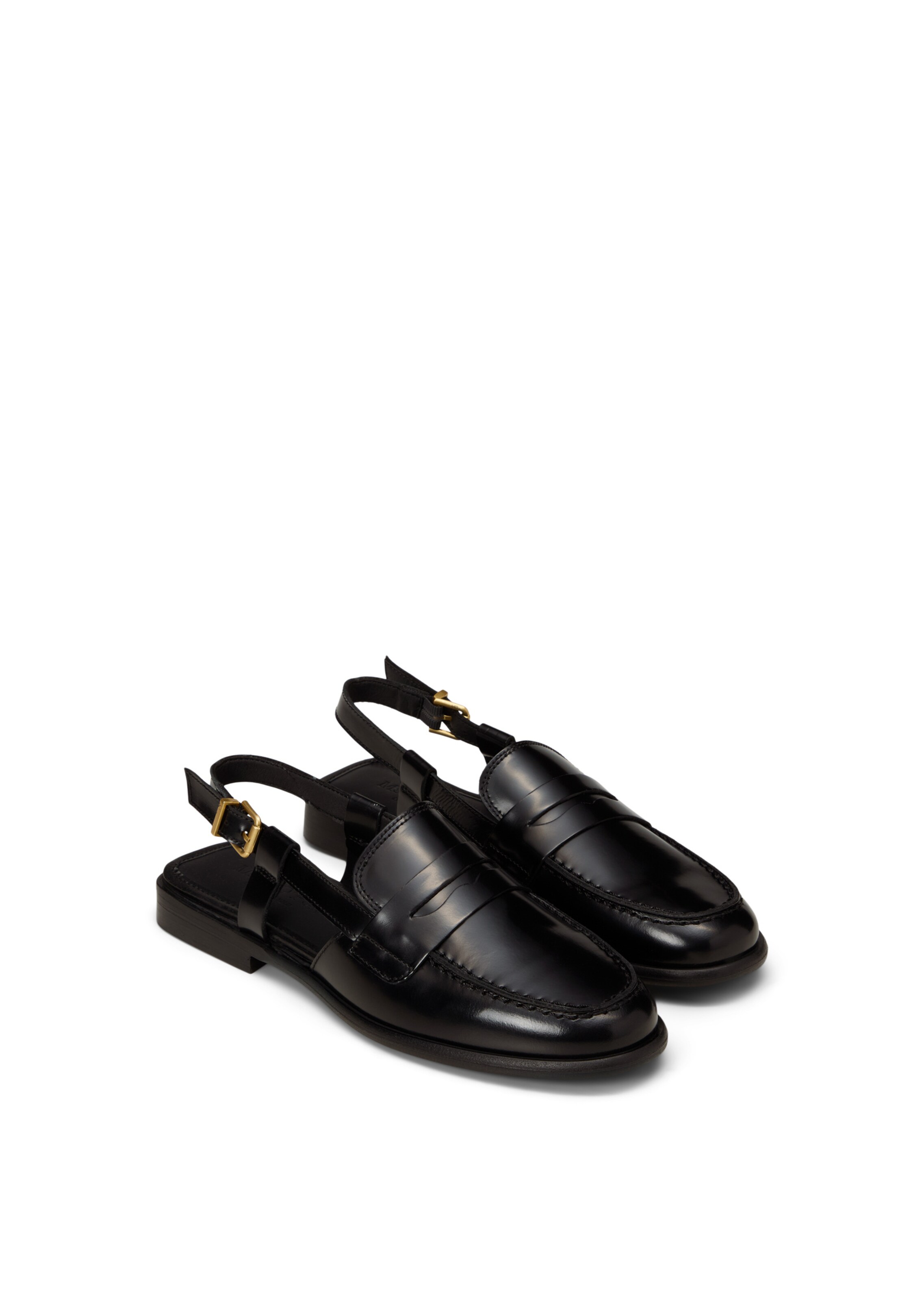 Marc O'Polo Ballerina met riempjes 'Fiona' in Zwart