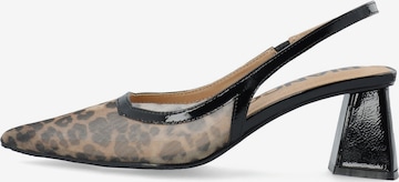 Escarpins à bride arrière 'Maralyn' Bianco en marron : devant