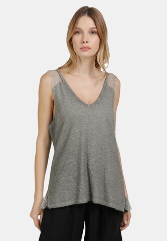 DreiMaster Vintage Top in Grey: front