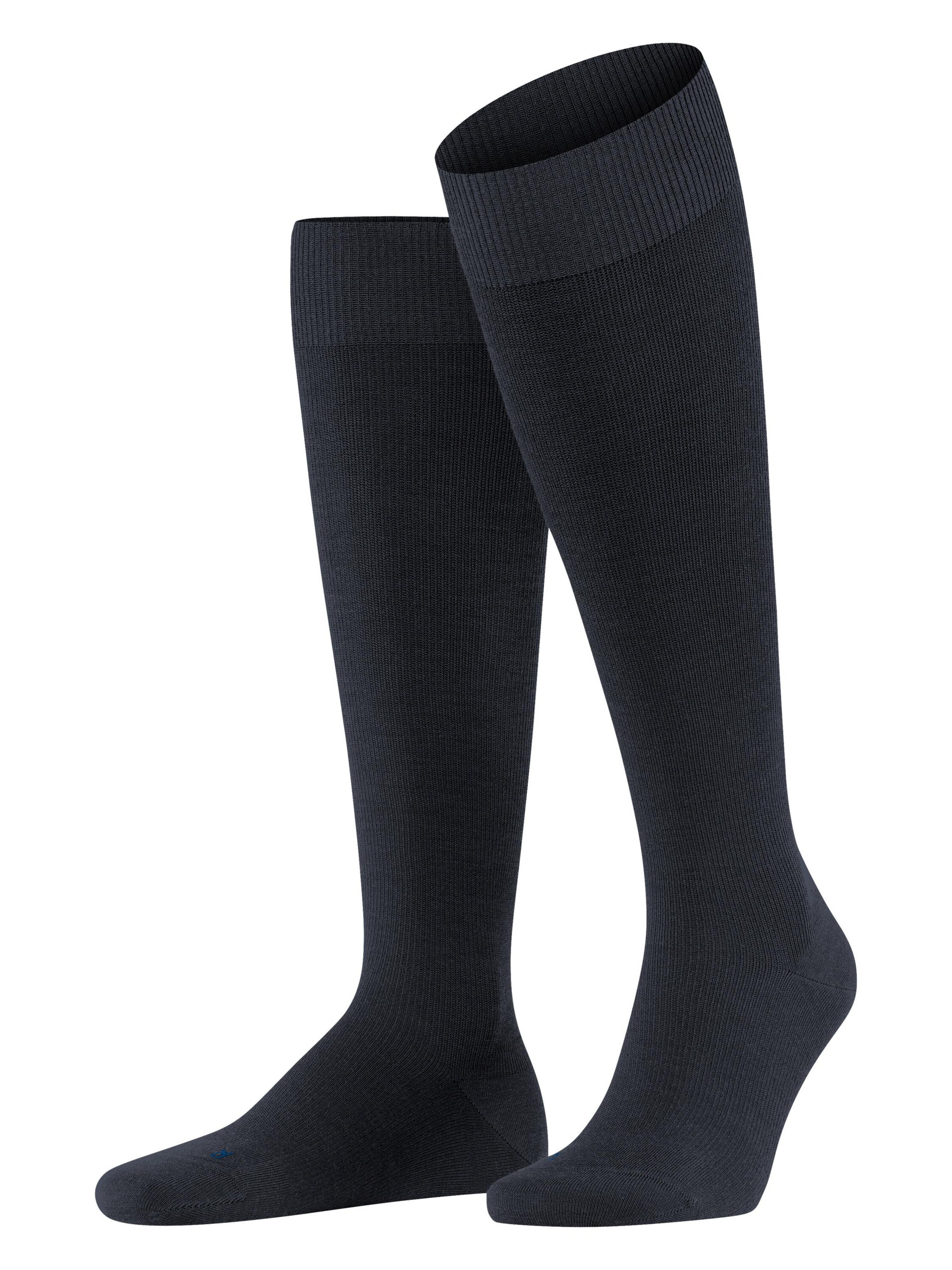 FALKE Kniestrümpfe 'Energizing Wool'‌‌ in Blau: Vorderseite