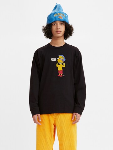 LEVI'S ® Mikina 'The Simpsons™ x Levi's® Unisex Long Sleeve T-Shirt' – černá: přední strana