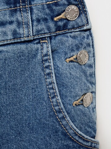 MANGO Regular Hängseljeans 'Carlota' i blå
