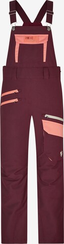 ZIENER Workout Pants 'AILEEN-BIB' in Red: front