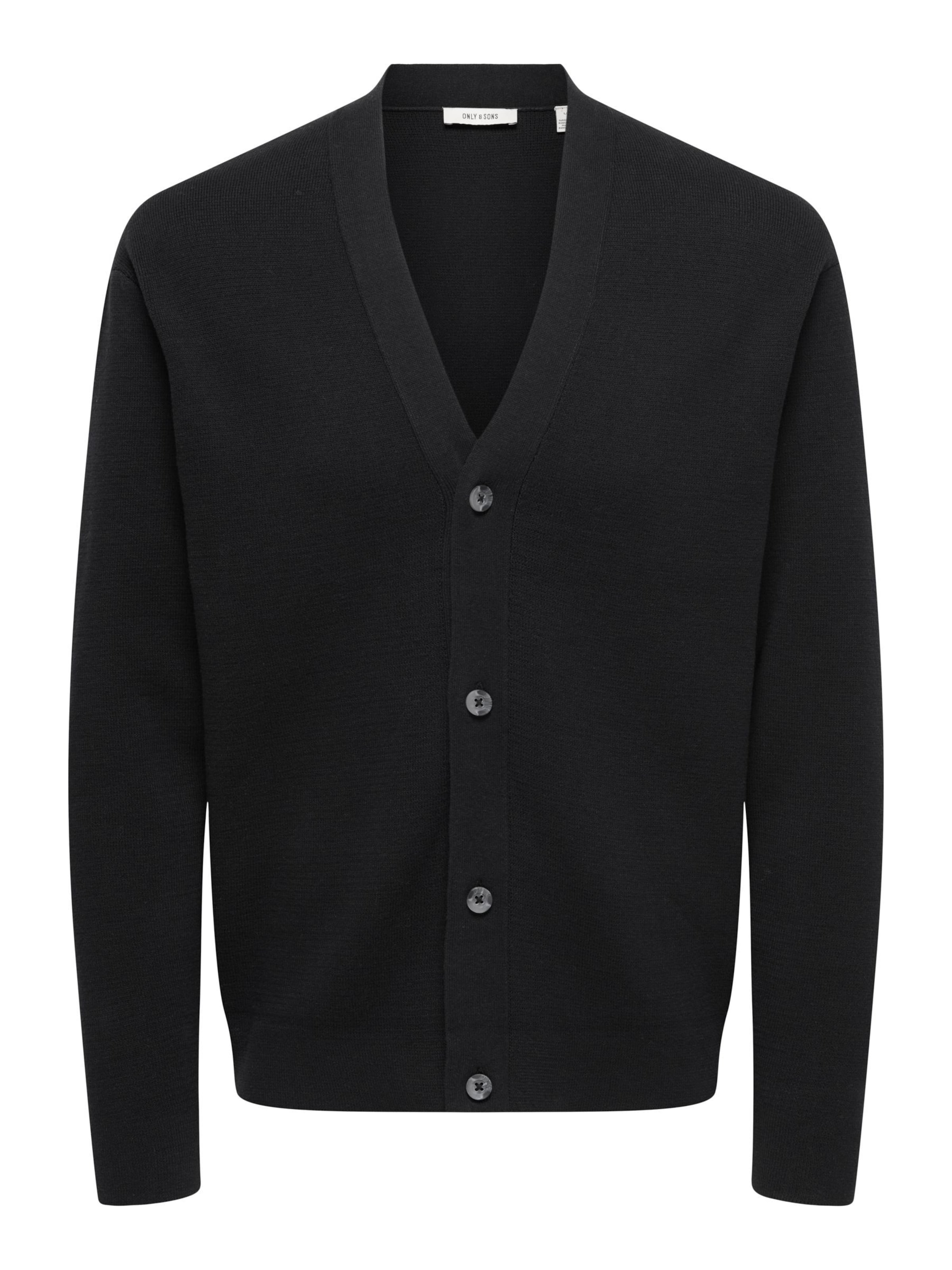 Only & Sons Vestes en maille 'ONSting' en noir, Vue avec produit