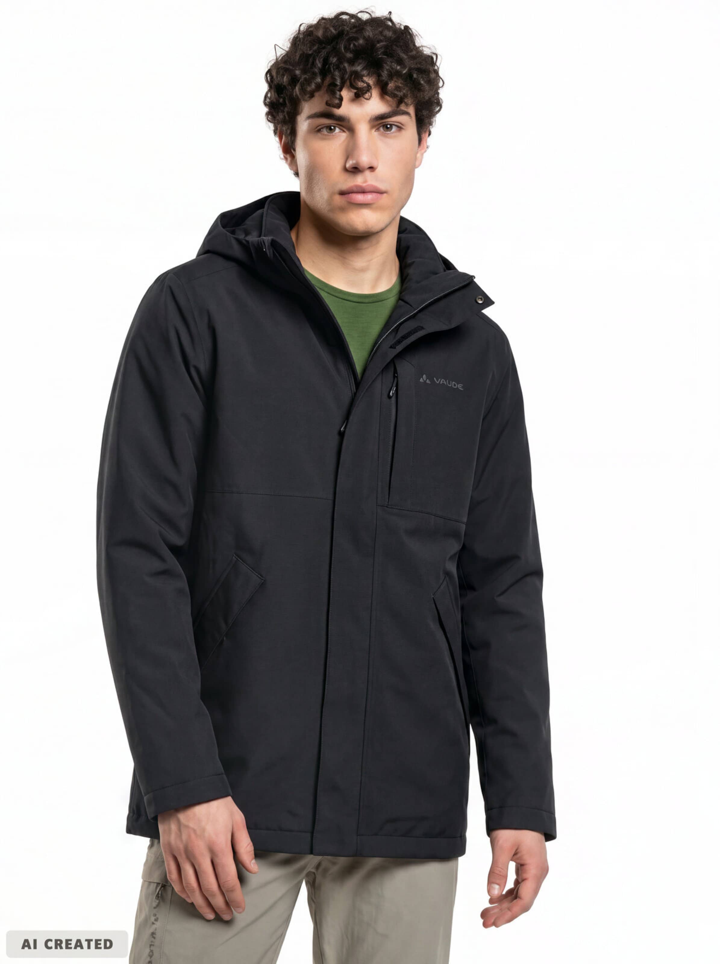 VAUDE Winter parka in Black: front