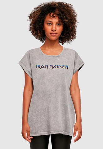 Merchcode Shirt 'Powerslave - Dark Ink' in Grey: front