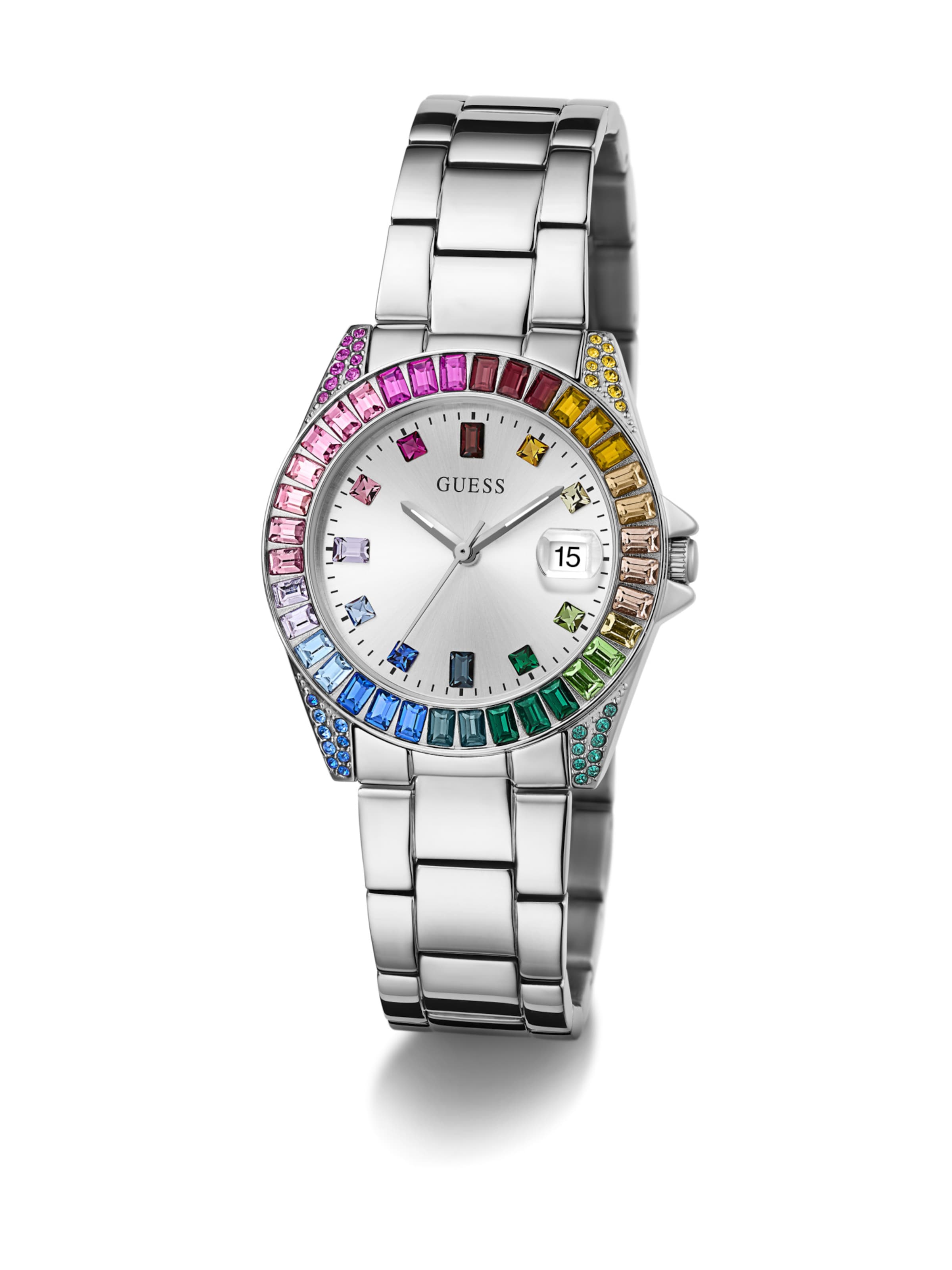 GUESS Uhr 'Opaline' in Silber