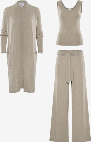 Abito da casa 'LOUNGEWEAR SET - Cardigan Blossom & Top Blossom & Pants Bailey' di YOU LOOK PERFECT in grigio: frontale