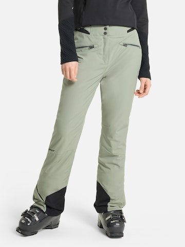 ZIENER Slim fit Outdoor Pants 'Z ' in Green: front