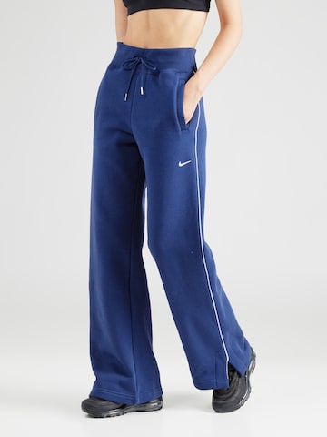 Nike Sportswear Wide leg Trousers 'PHNX FLC' in Blue: front