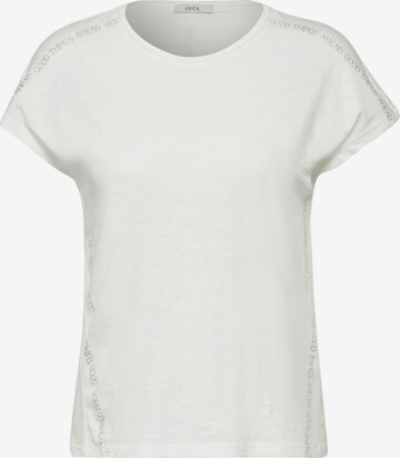 CECIL Majica | bela barva: sprednja stran