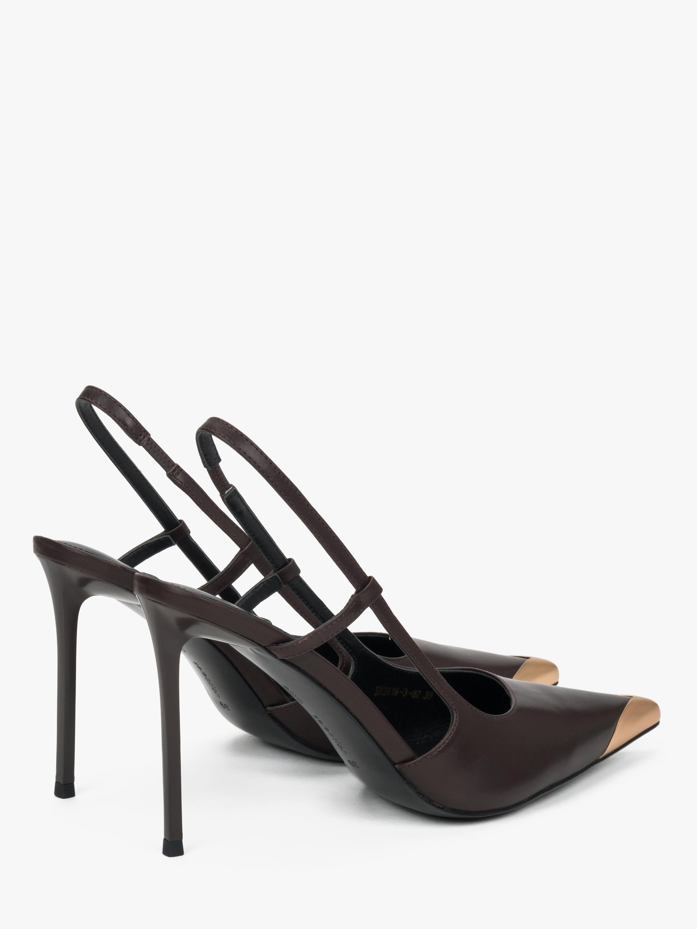 Estro Slingback pumps '2618-3' i brun
