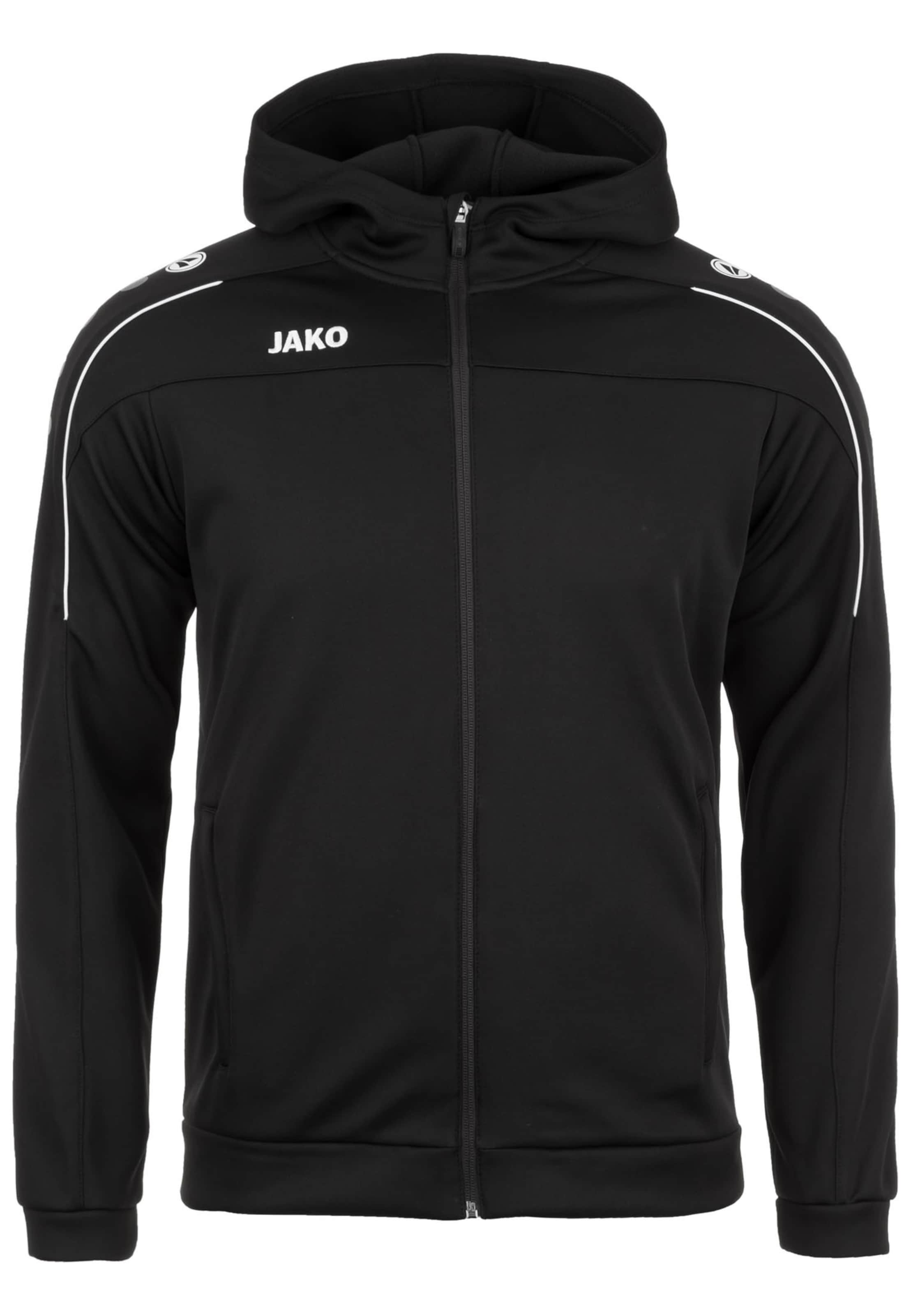 JAKO Sportsweatjacke 'Classico' in Schwarz: Vorderseite