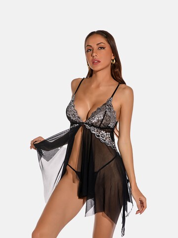 ORGANZA Lingerie Negligee in Black