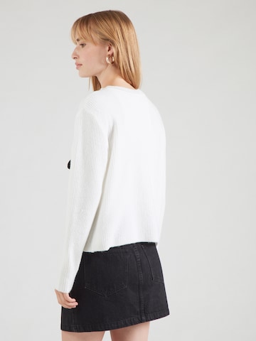 PIECES Knit cardigan 'PCSILLY' in White