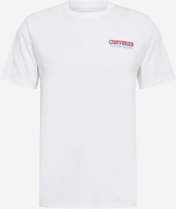 CONVERSE T-shirt 'FLOWER SHOPPE' i vit: framsida