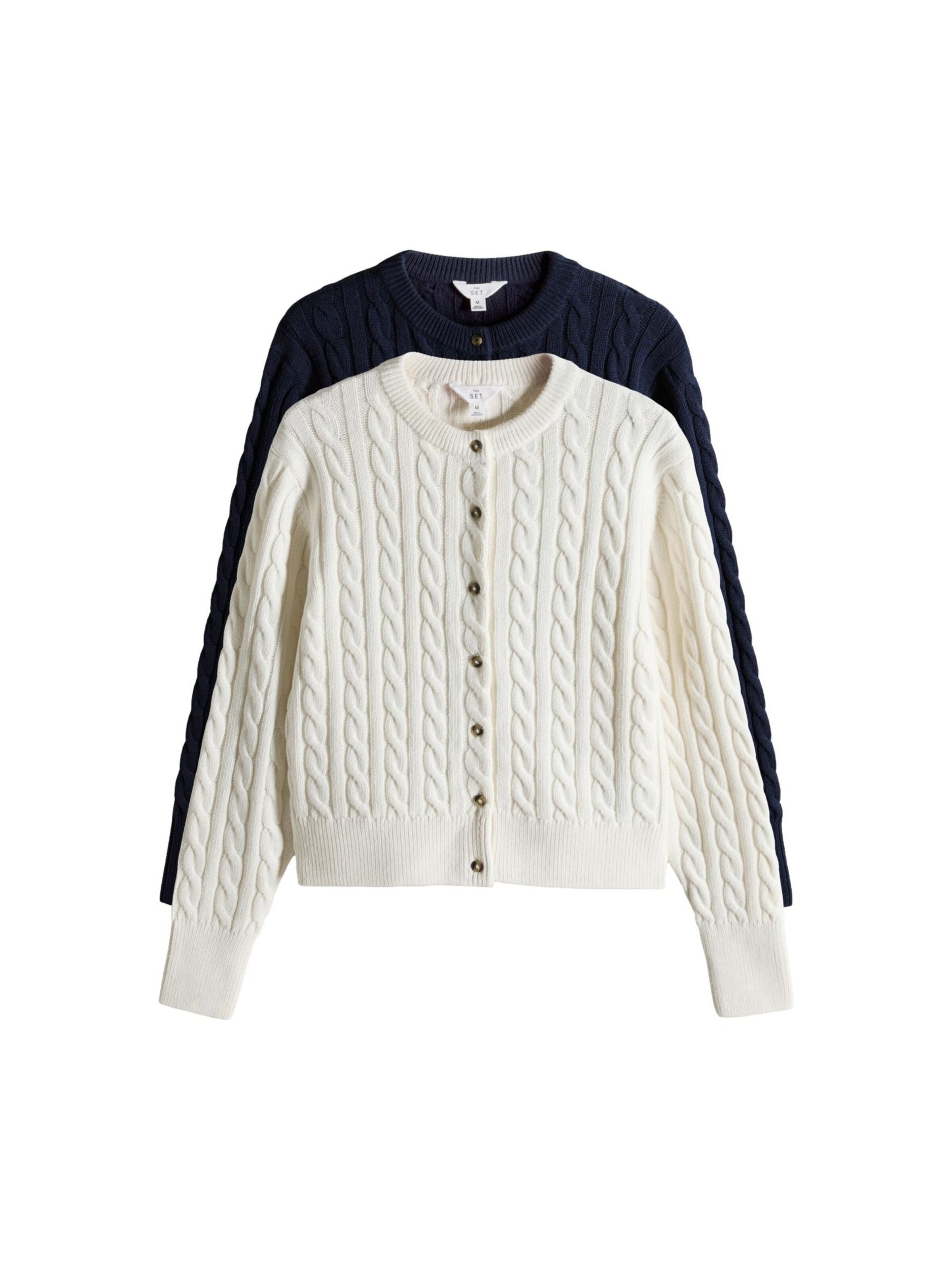 Cardigan The Set en beige : devant