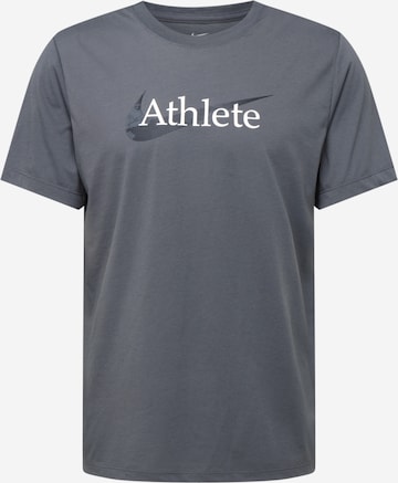 NIKE Regular fit Functioneel shirt 'Athlete' in Grijs: voorkant