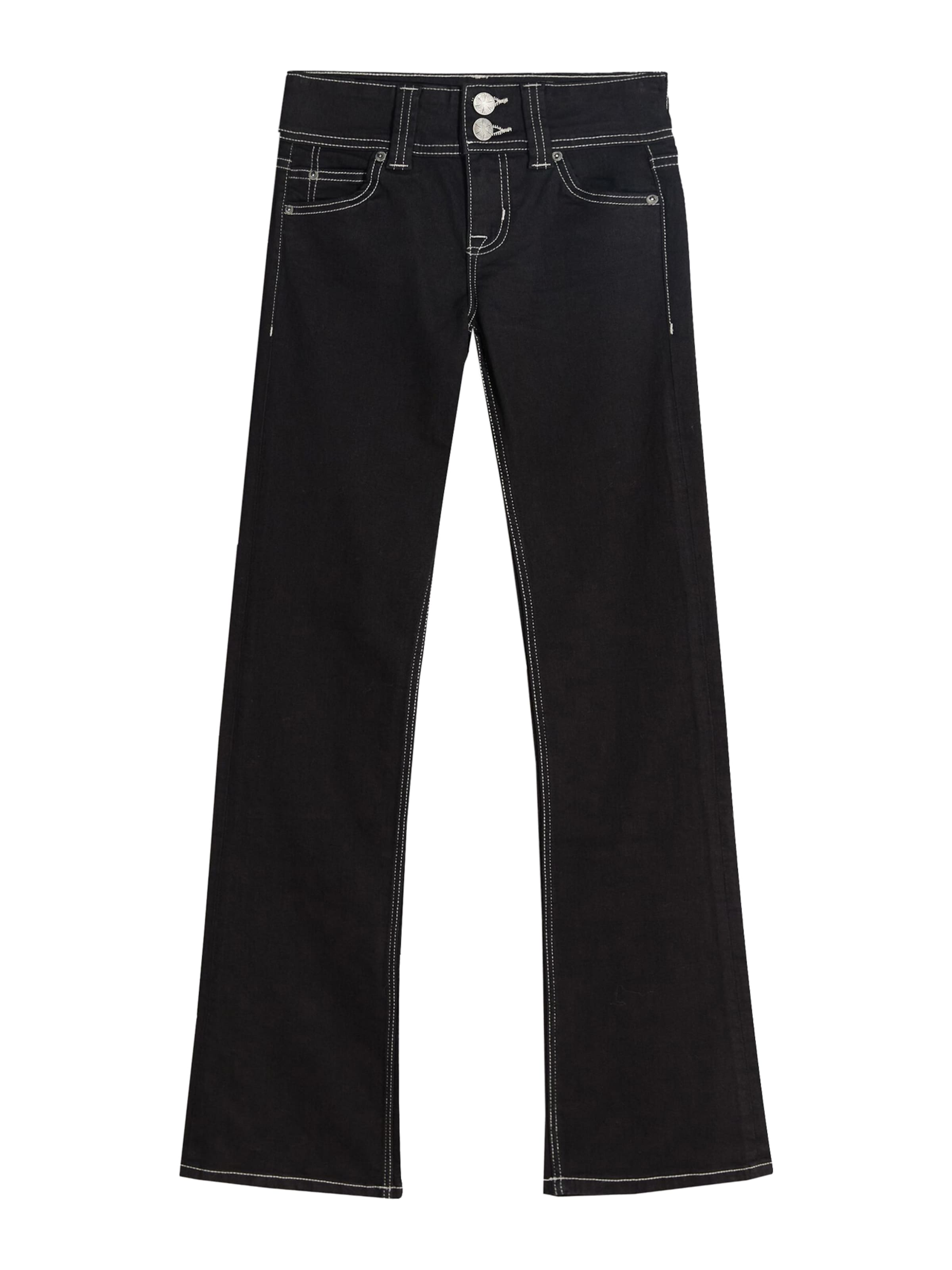 Bootcut Jeans de la Bershka pe negru: față