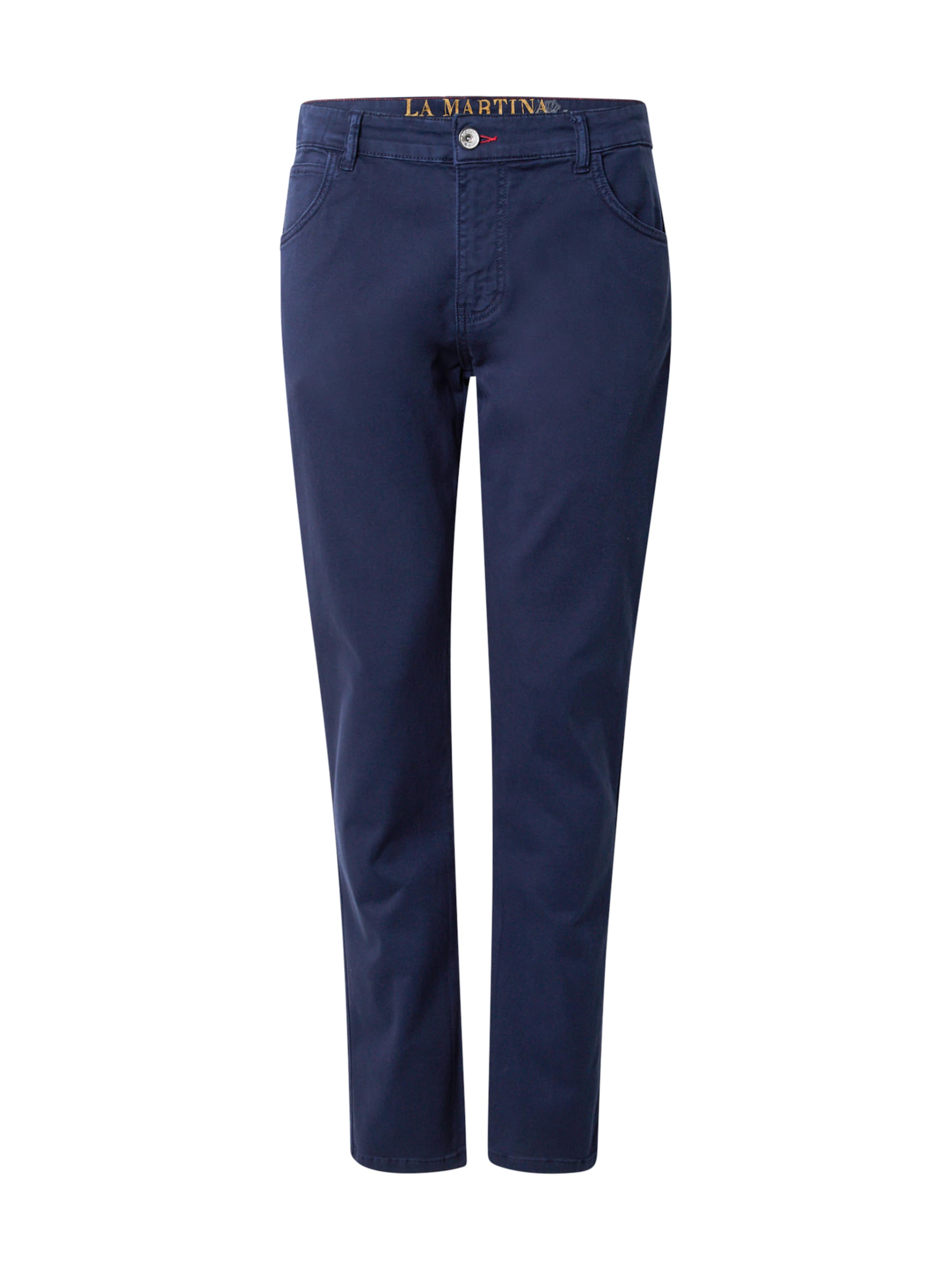 La Martina Regular Trousers in Blue: front