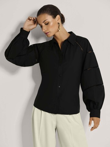 Chemisier MADELEINE en noir : devant